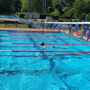 Equipment for competitive swimming: Backstroke flags