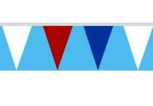 Schwimmwettkampf Accessoires - dreifarbige Wimpelkette nicht bedruckt -13,50€/lfm