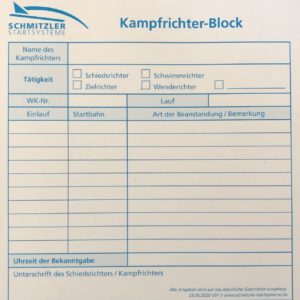 Kampfrichterformular - Kampfrichterblock